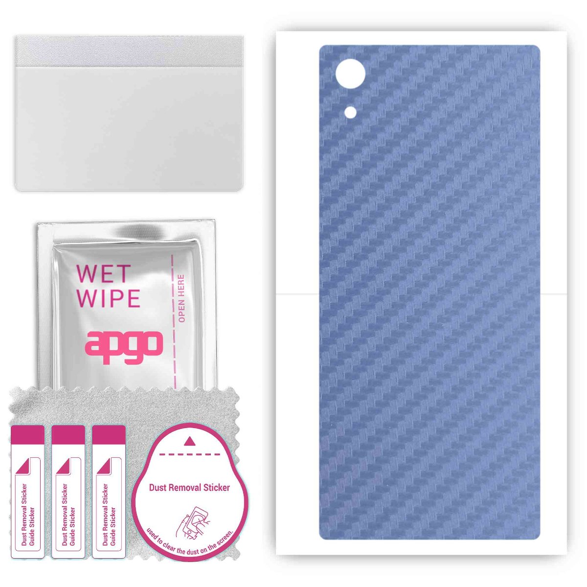 Folia naklejka skórka strukturalna na TYŁ do Sony Xperia XA1 -  Carbon Granatowy - apgo SKINS