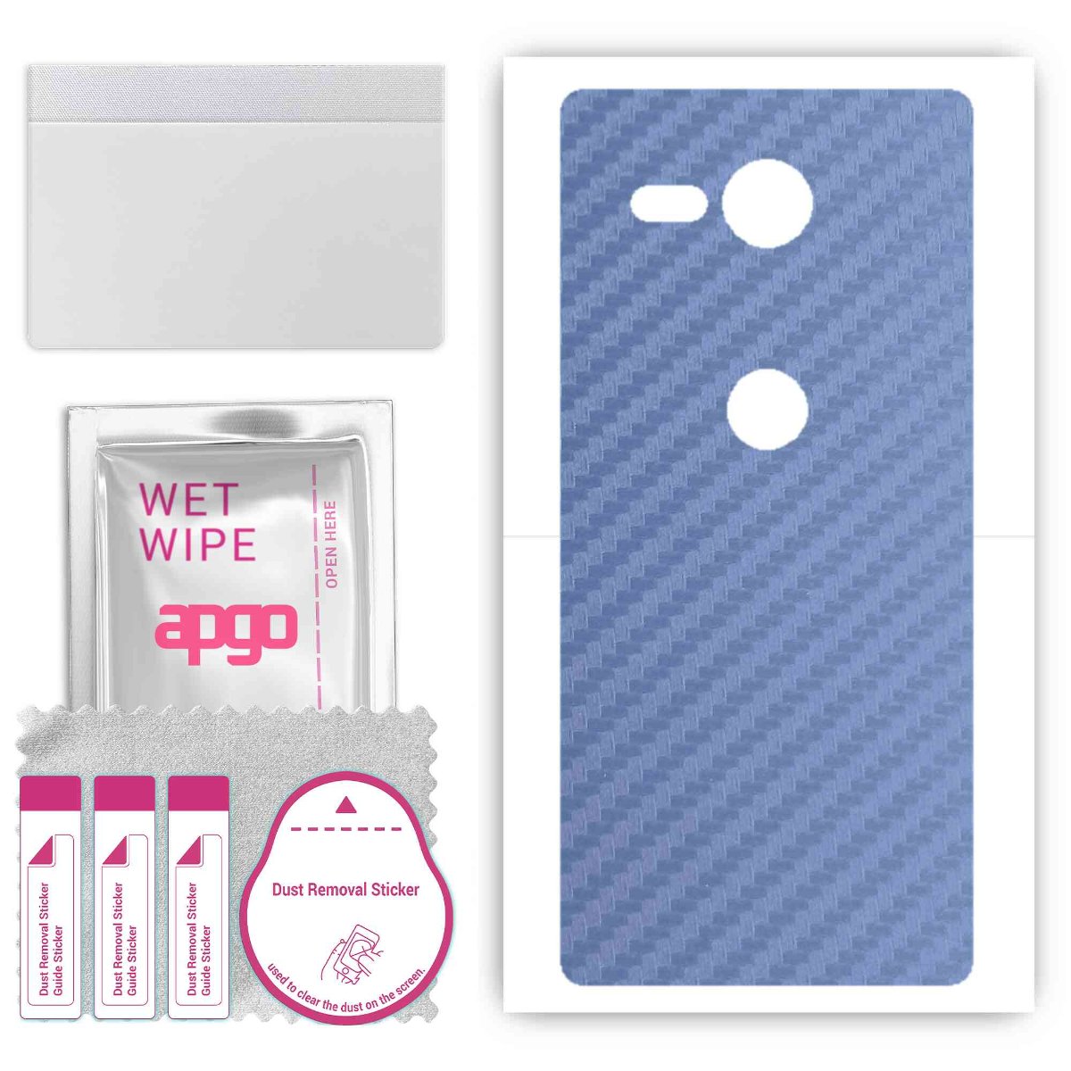 Folia naklejka skórka strukturalna na TYŁ do Sony Xperia XZ2 Compact -  Carbon Granatowy - apgo SKINS