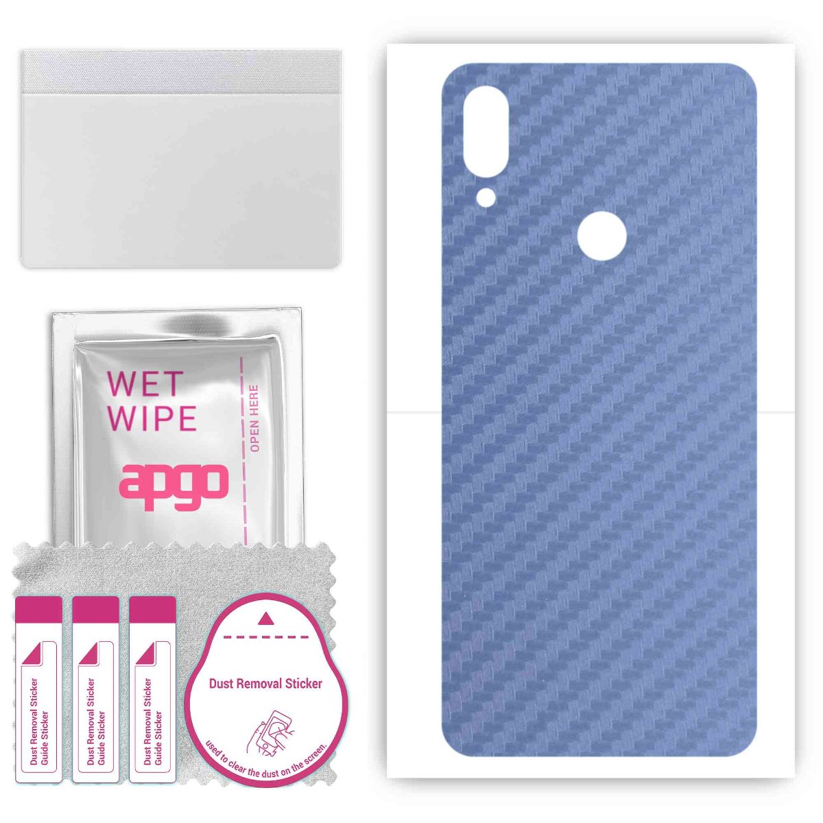 Folia naklejka skórka strukturalna na TYŁ do Xiaomi Redmi Note 7 Pro -  Carbon Granatowy - apgo SKINS