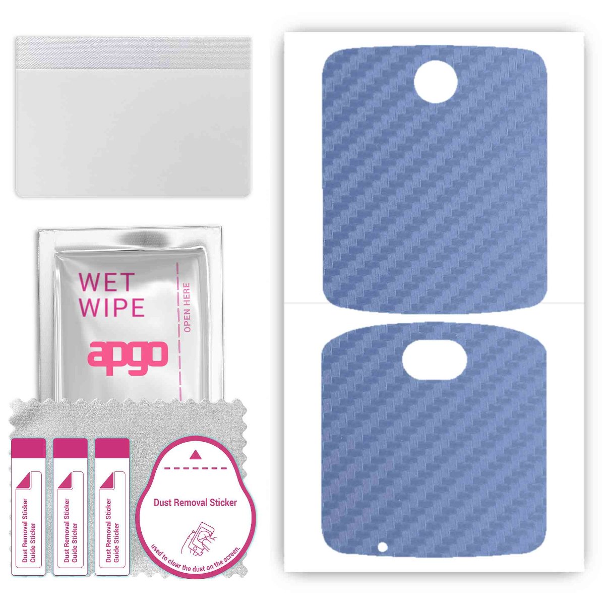 Folia naklejka skórka strukturalna na TYŁ do Motorola Razr 5G -  Carbon Granatowy - apgo SKINS