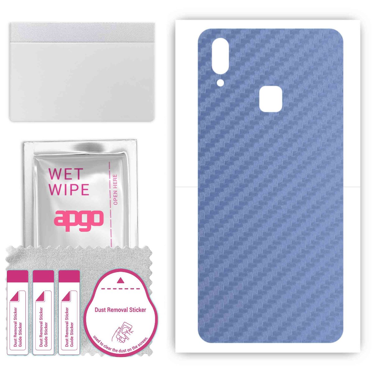 Folia naklejka skórka strukturalna na TYŁ do vivo Y93 -  Carbon Granatowy - apgo SKINS