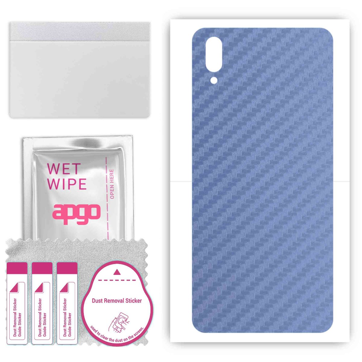 Folia naklejka skórka strukturalna na TYŁ do vivo Y97 -  Carbon Granatowy - apgo SKINS