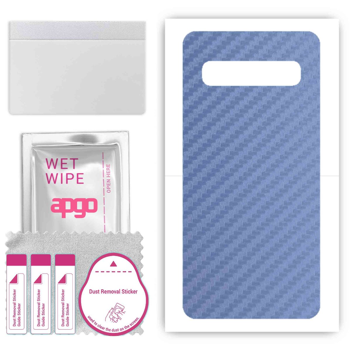 Folia naklejka skórka strukturalna na TYŁ do Samsung Galaxy S10 5G -  Carbon Granatowy - apgo SKINS