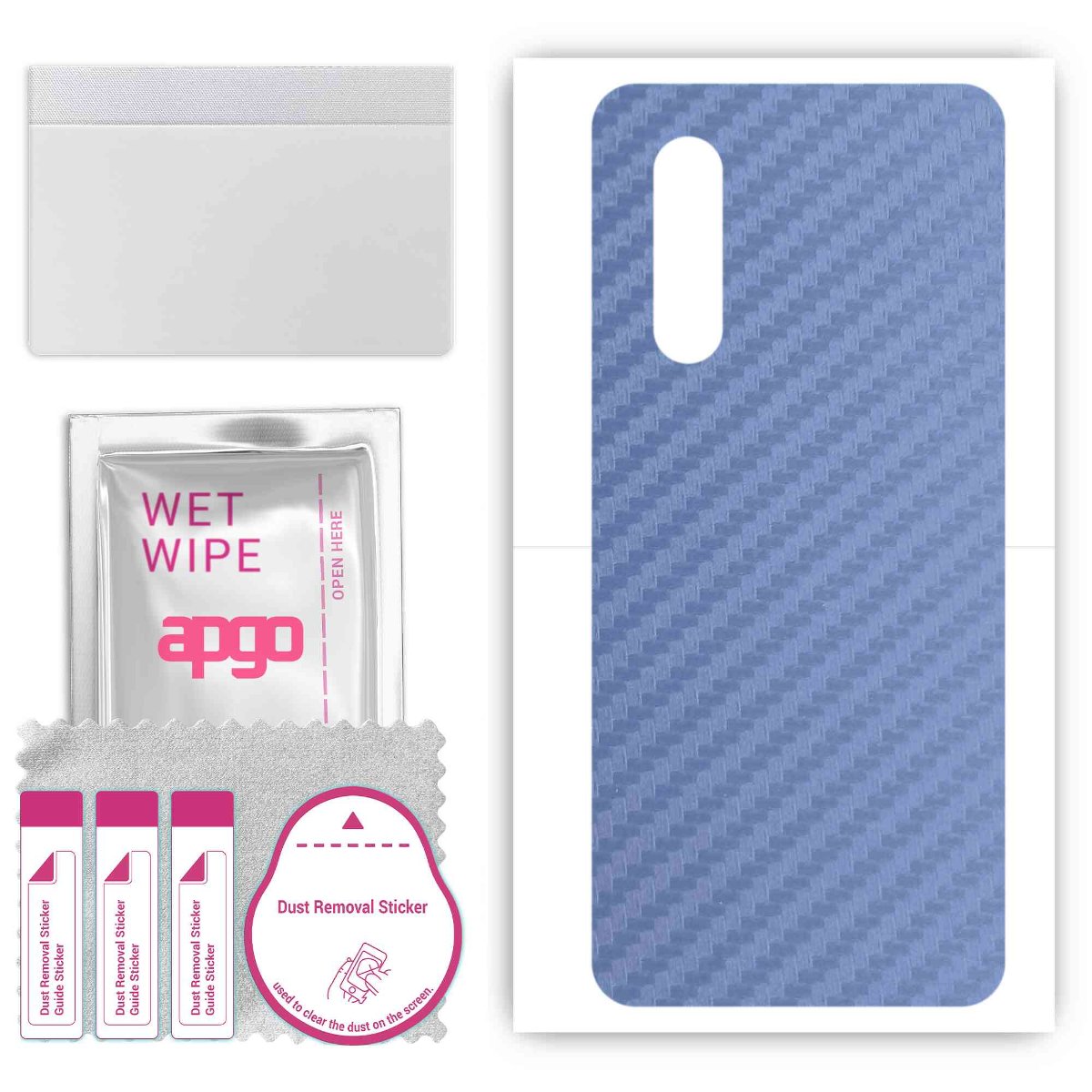 Folia naklejka skórka strukturalna na TYŁ do vivo X30 -  Carbon Granatowy - apgo SKINS