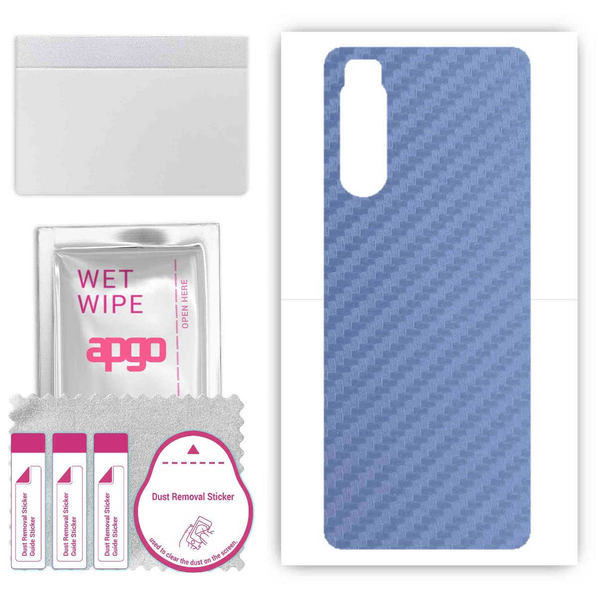 Folia naklejka skórka strukturalna na TYŁ do Sony Xperia 5 II -  Carbon Granatowy - apgo SKINS