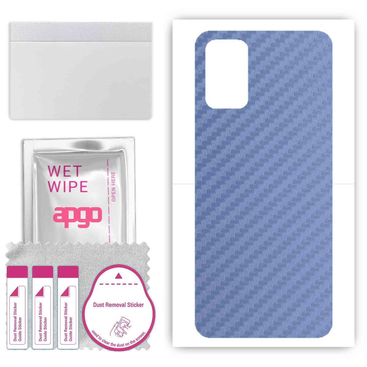 Folia naklejka skórka strukturalna na TYŁ do Samsung Galaxy A02s -  Carbon Granatowy - apgo SKINS