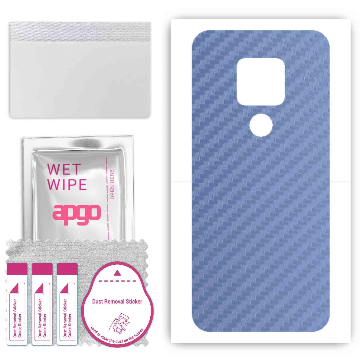 Folia naklejka skórka strukturalna na TYŁ do Cubot P30 -  Carbon Granatowy - apgo SKINS