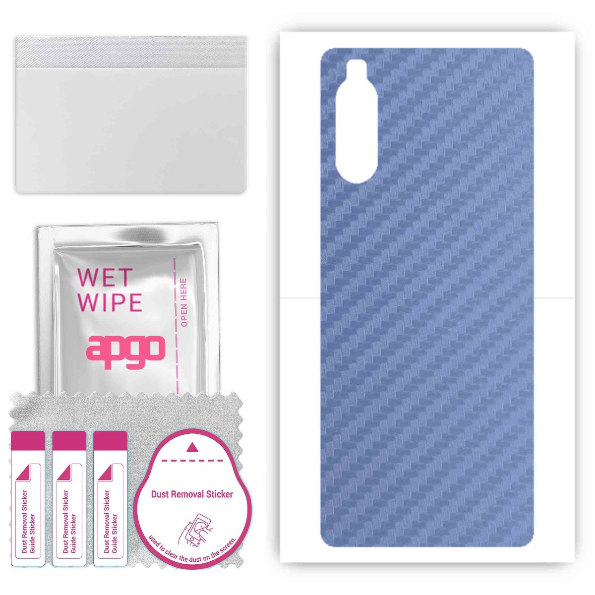 Folia naklejka skórka strukturalna na TYŁ do Sony Xperia 10 III -  Carbon Granatowy - apgo SKINS