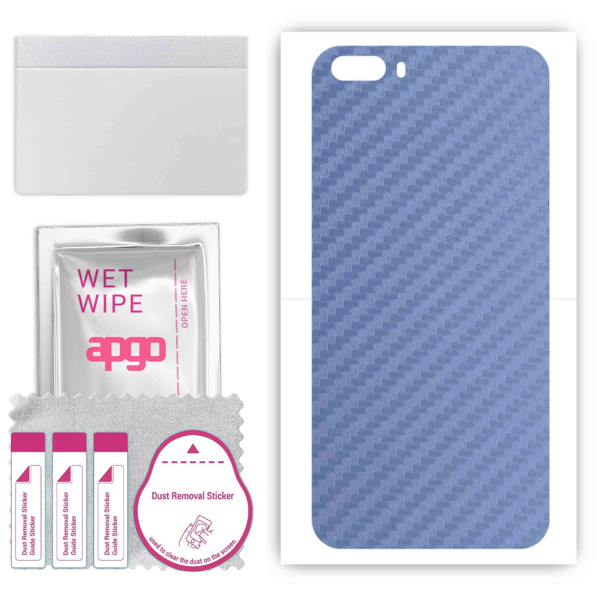 Folia naklejka skórka strukturalna na TYŁ do Cubot Magic -  Carbon Granatowy - apgo SKINS