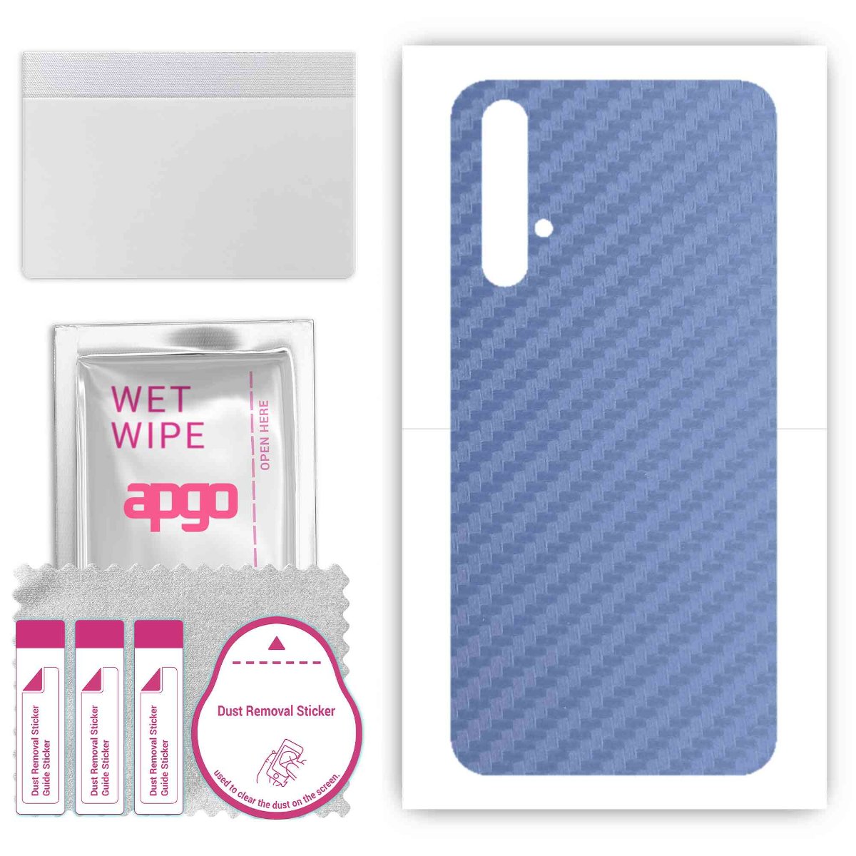 Folia naklejka skórka strukturalna na TYŁ do Huawei nova 5T -  Carbon Granatowy - apgo SKINS