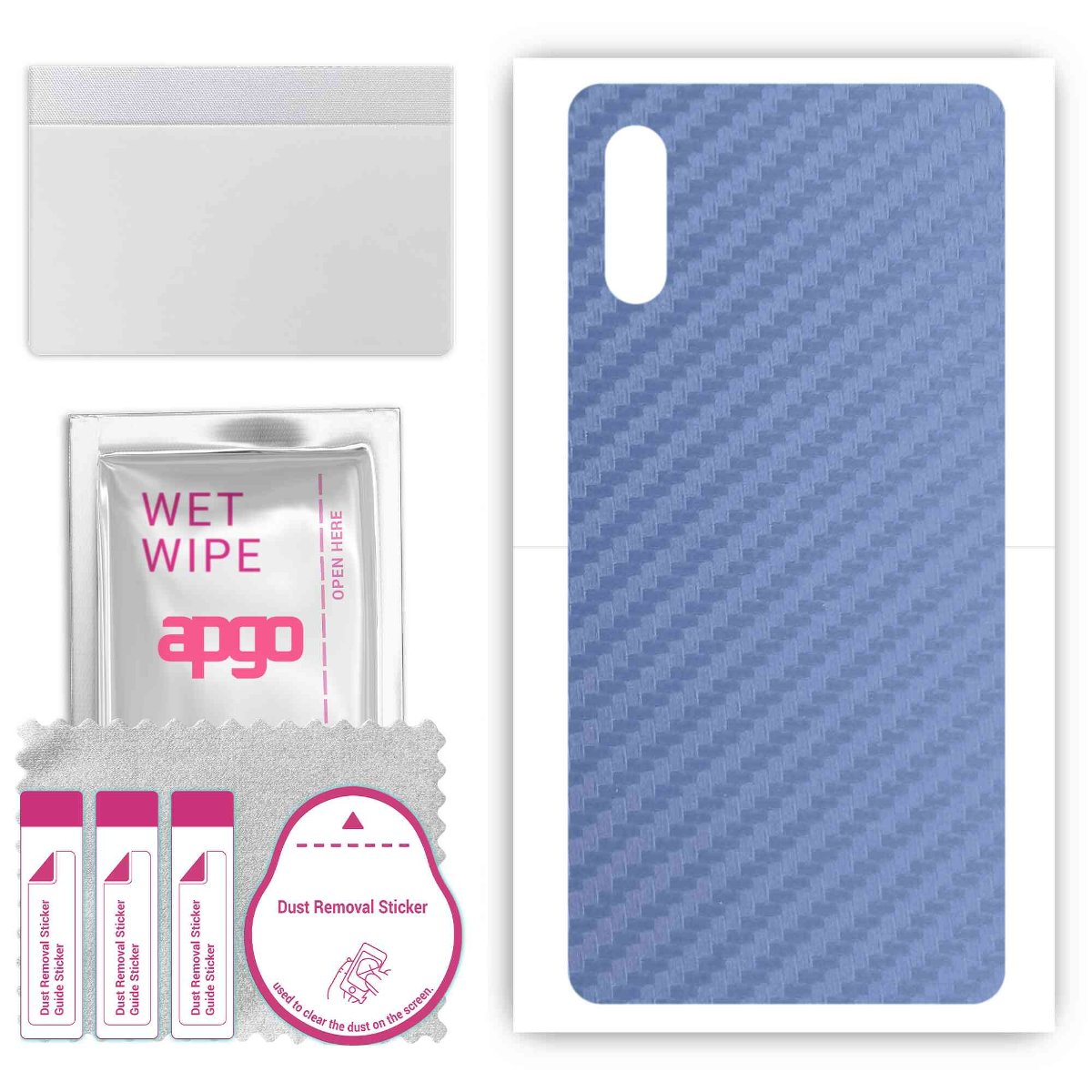 Folia naklejka skórka strukturalna na TYŁ do Sony Xperia Ace II SO-41B -  Carbon Granatowy - apgo SKINS