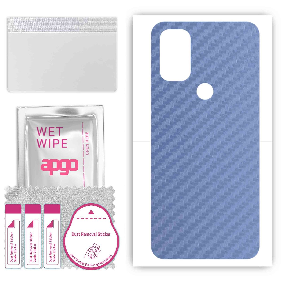 Folia naklejka skórka strukturalna na TYŁ do Kruger&Matz Live 9 -  Carbon Granatowy - apgo SKINS