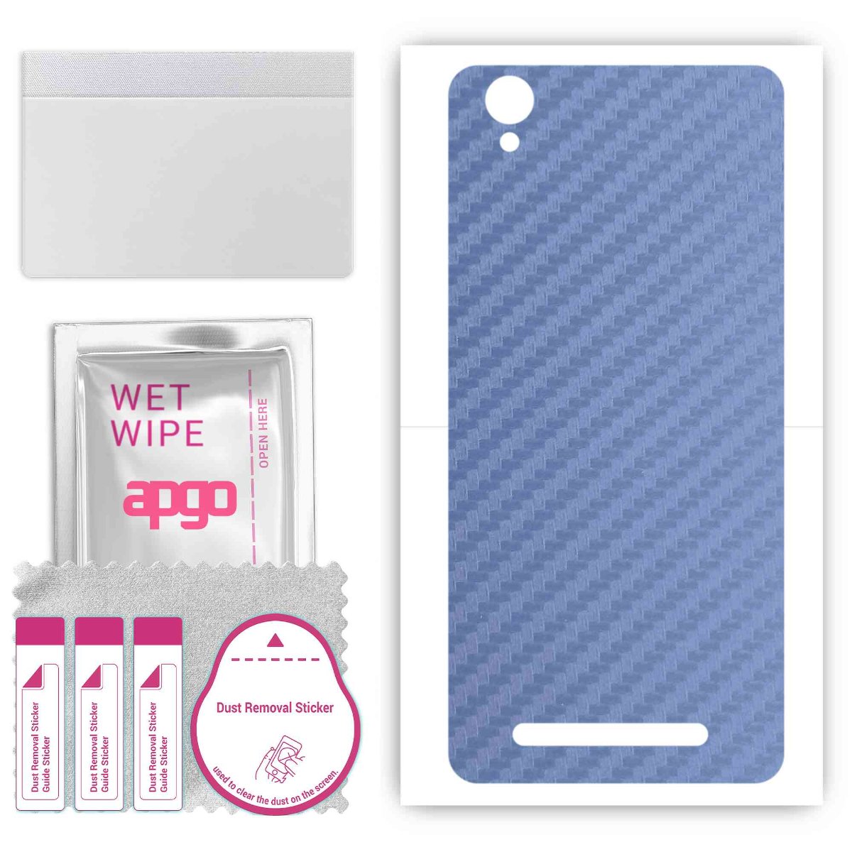 Folia naklejka skórka strukturalna na TYŁ do Kruger&Matz Move 8 mini -  Carbon Granatowy - apgo SKINS