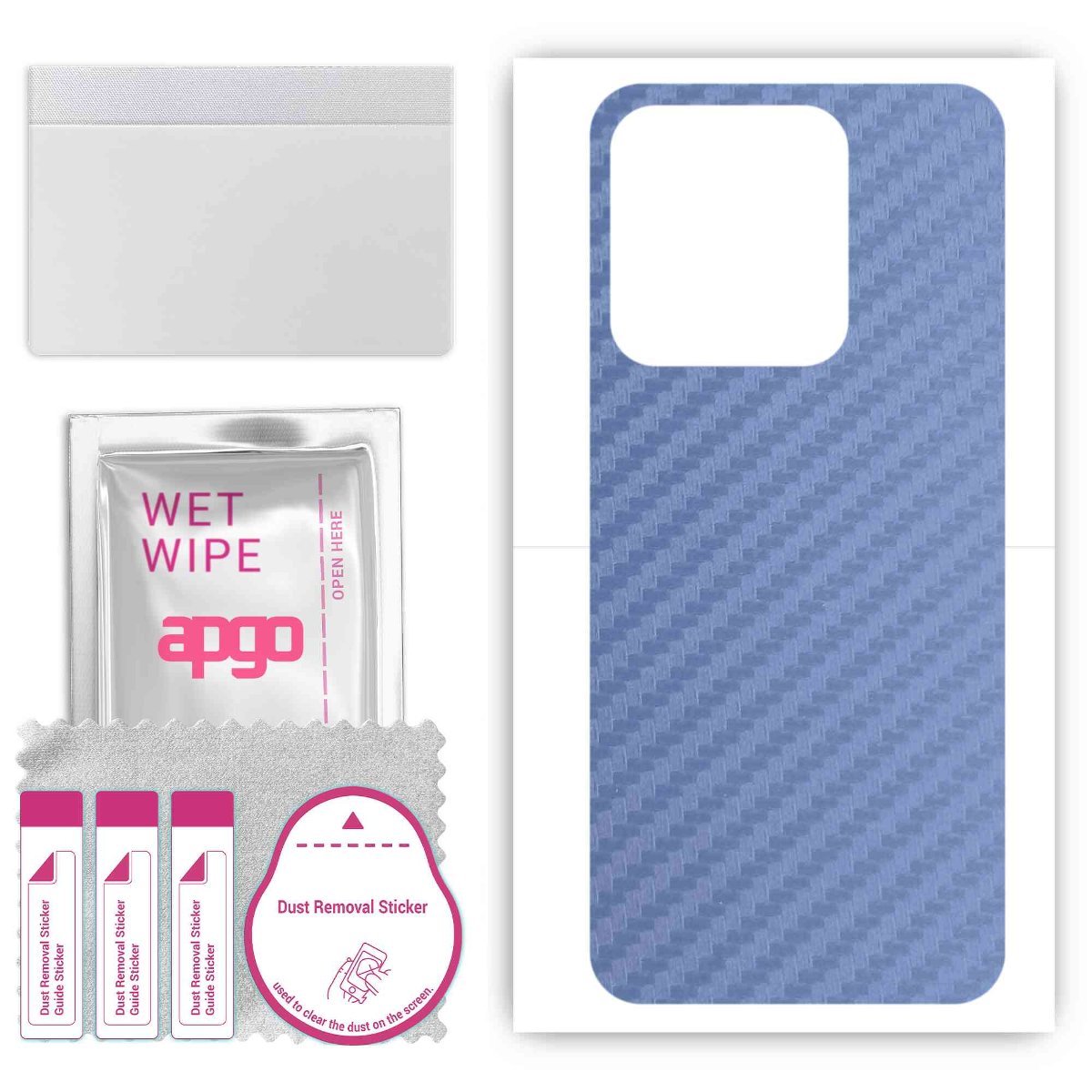 Folia naklejka skórka strukturalna na TYŁ do Tecno Spark Go 2022 -  Carbon Granatowy - apgo SKINS