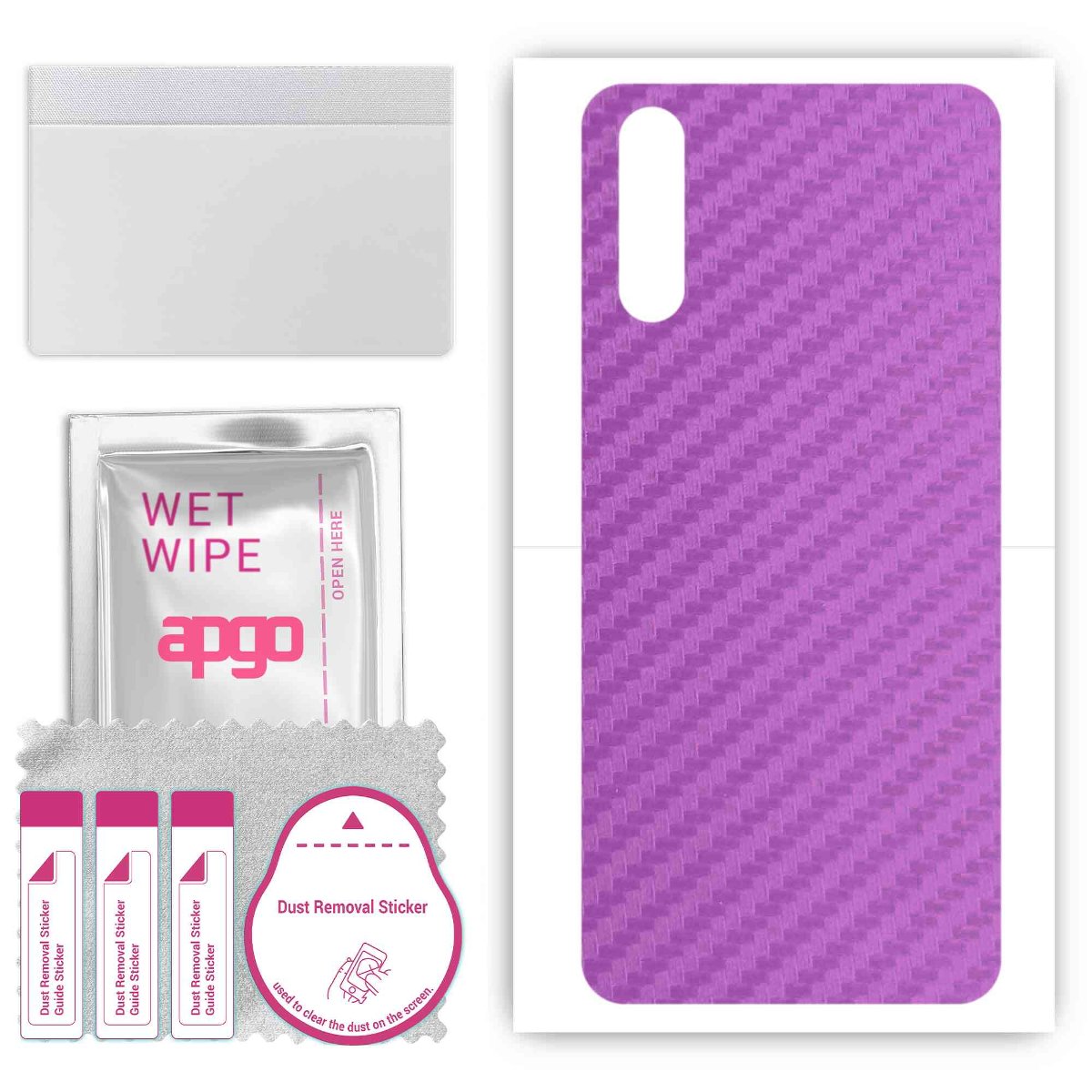 Folia naklejka skórka strukturalna na TYŁ do vivo iQOO Neo 855 Racing -  Carbon Fioletowy - apgo SKINS