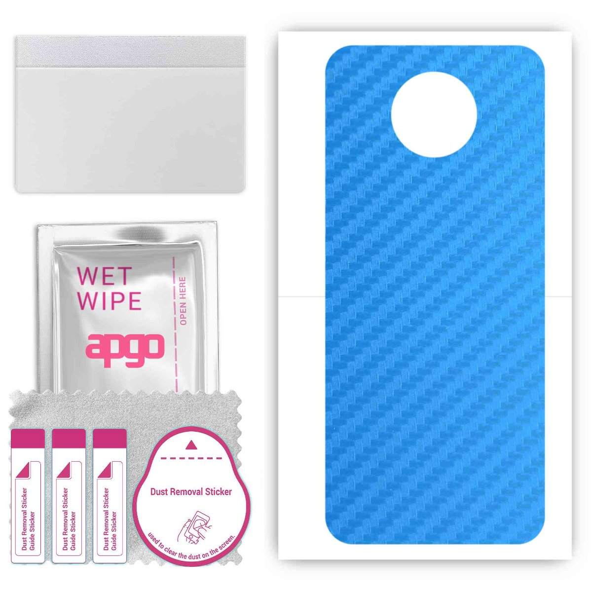 Folia naklejka skórka strukturalna na TYŁ do Nokia G10 -  Carbon Niebieski - apgo SKINS