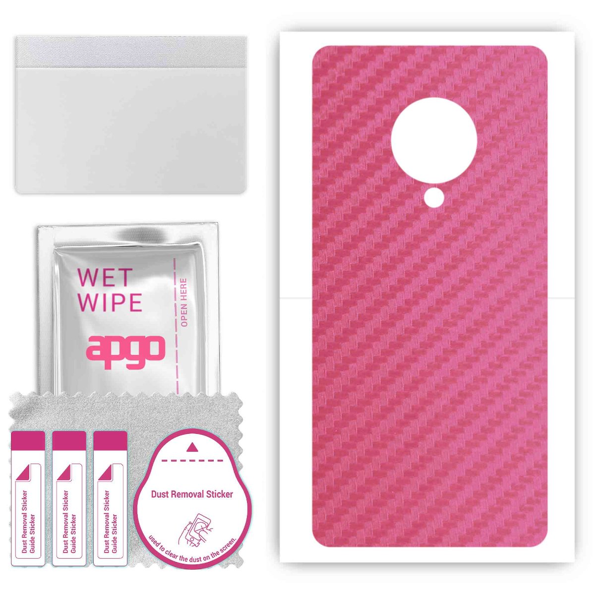 Folia naklejka skórka strukturalna na TYŁ do vivo NEX 3 -  Carbon Różowy - apgo SKINS