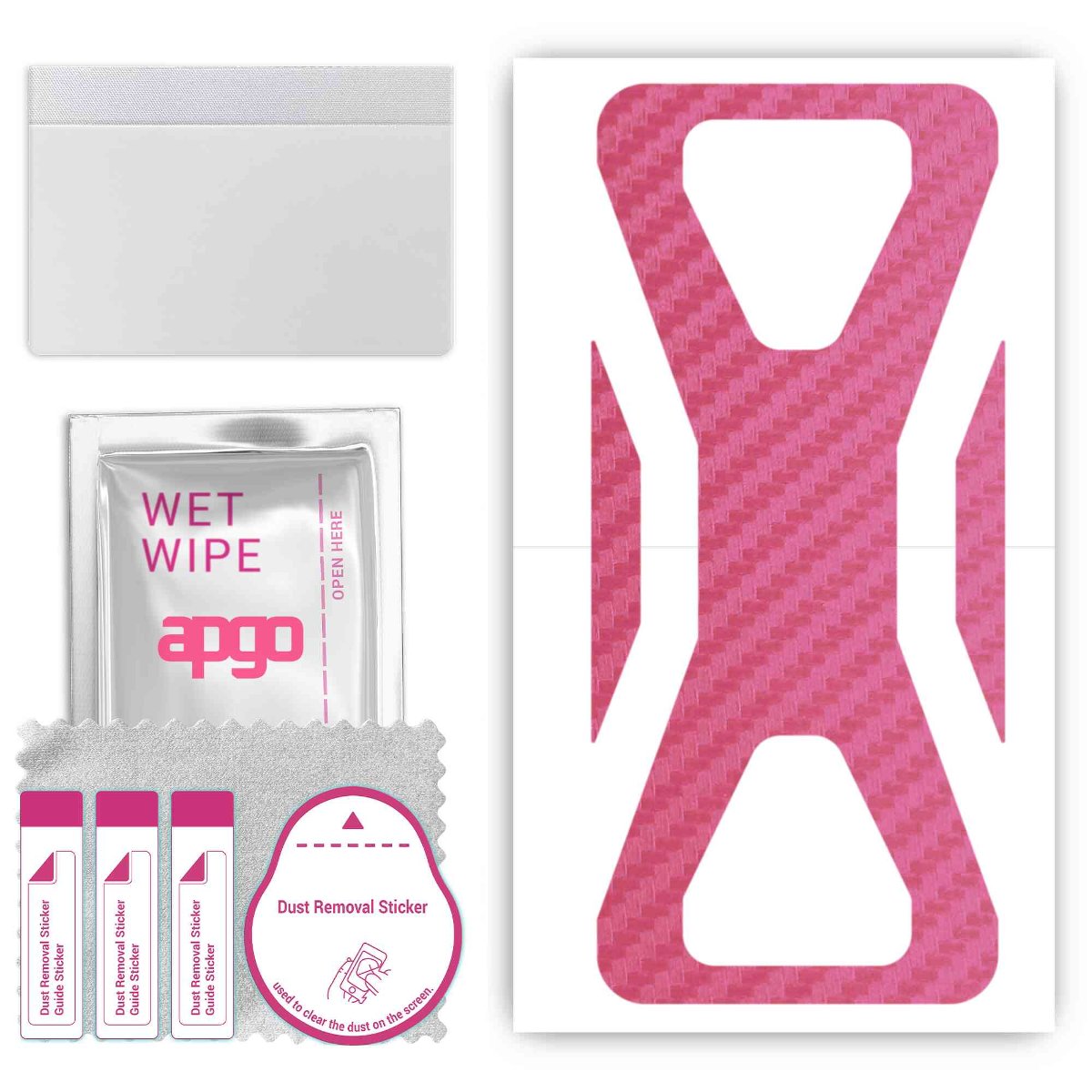 Folia naklejka skórka strukturalna na TYŁ do Black Shark 3 Pro -  Carbon Różowy - apgo SKINS