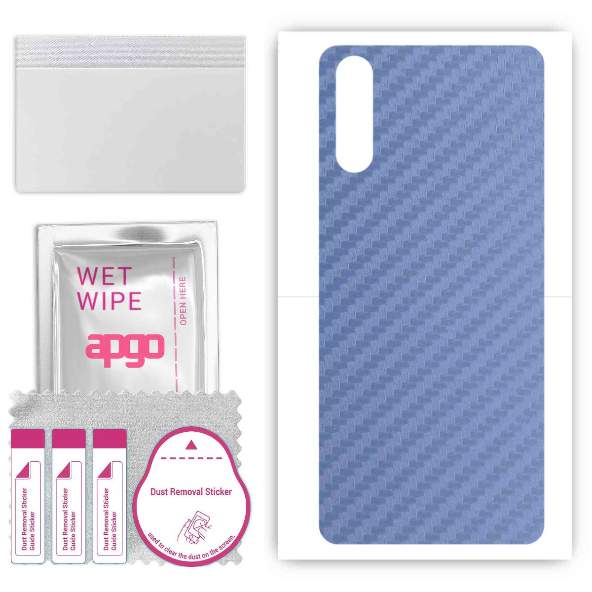 Folia naklejka skórka strukturalna na TYŁ do vivo V17 Neo -  Carbon Granatowy - apgo SKINS