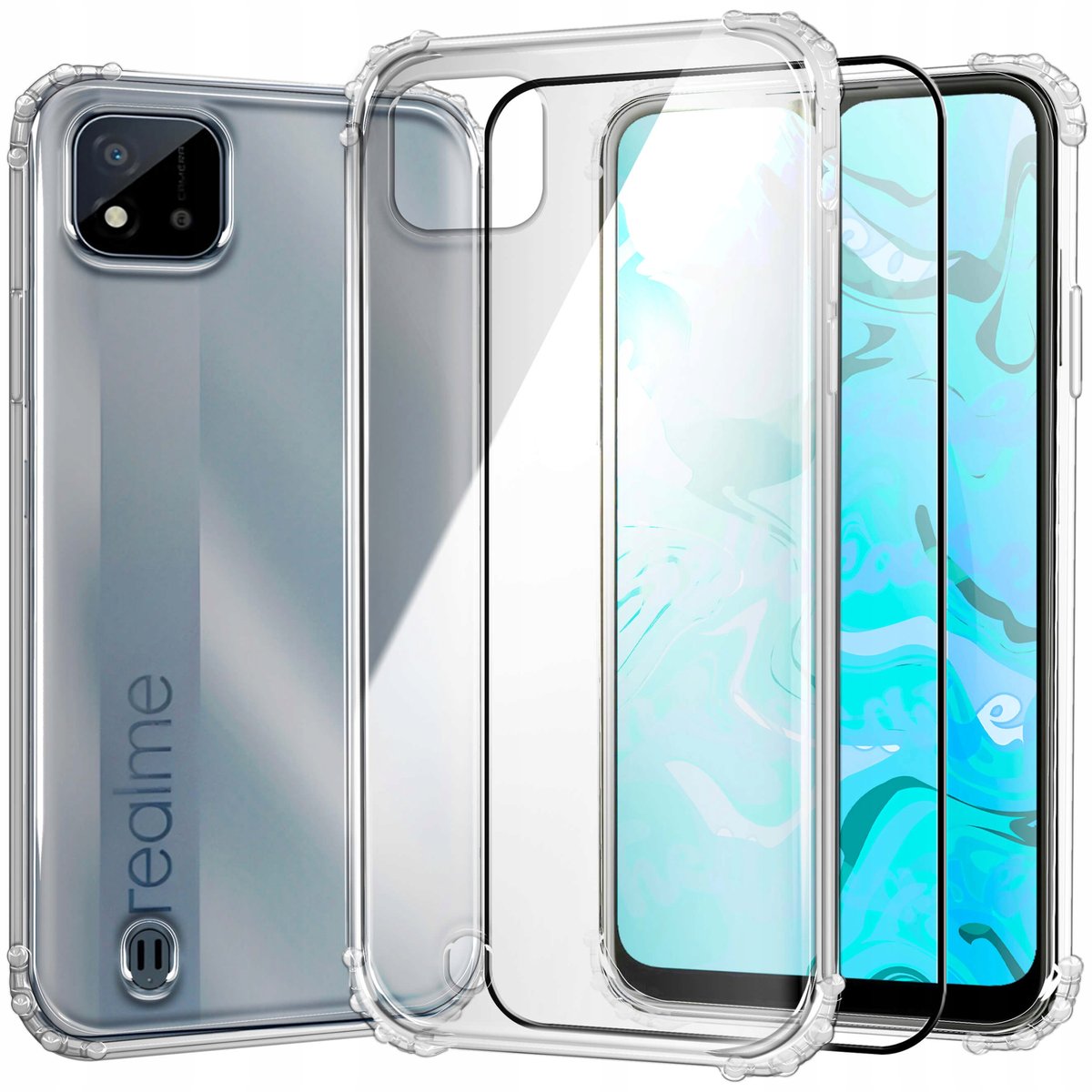 Etui Pancerne Do Xiaomi Redmi Note 8T | Case Silikon Guma Slim Shock +Szkło