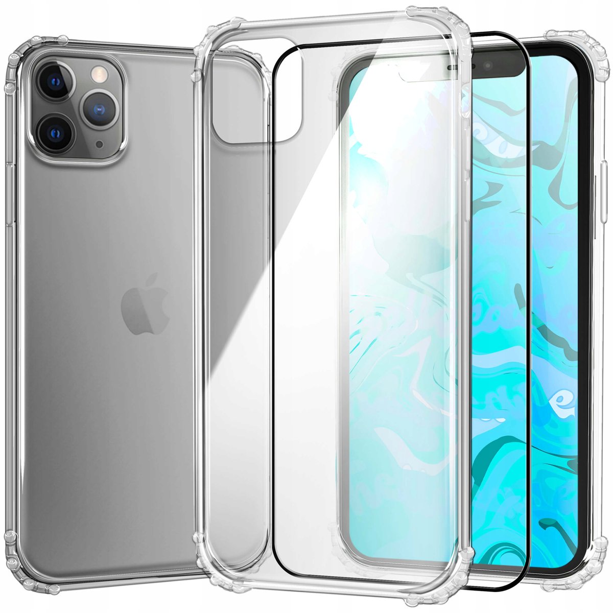 Etui Pancerne Do Samsung Galaxy A70 | Case Silikon Gumowe Slim Shock +Szkło