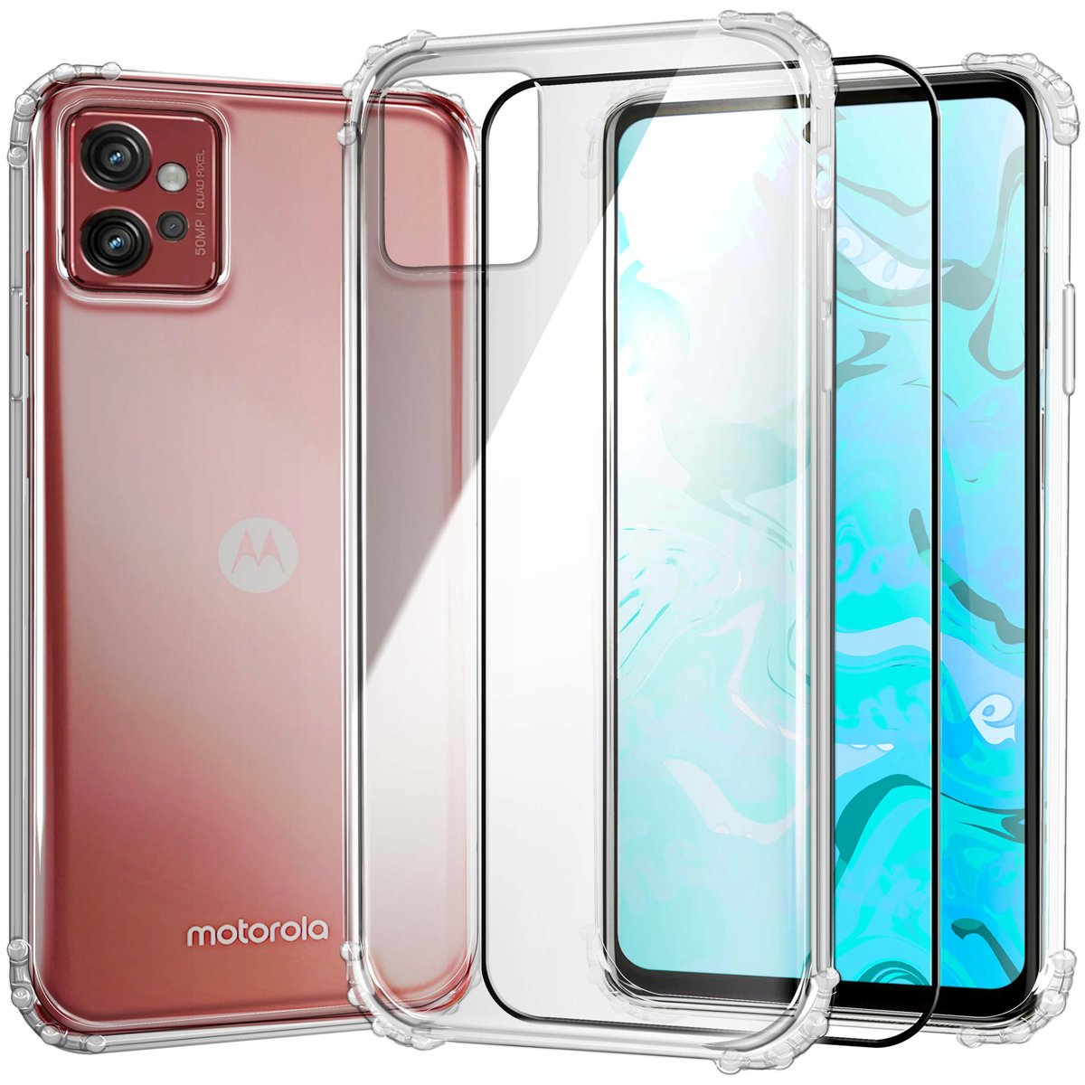 Etui Pancerne Do Xiaomi Redmi Note 9 | Case Silikon Guma Slim Shock + Szkło