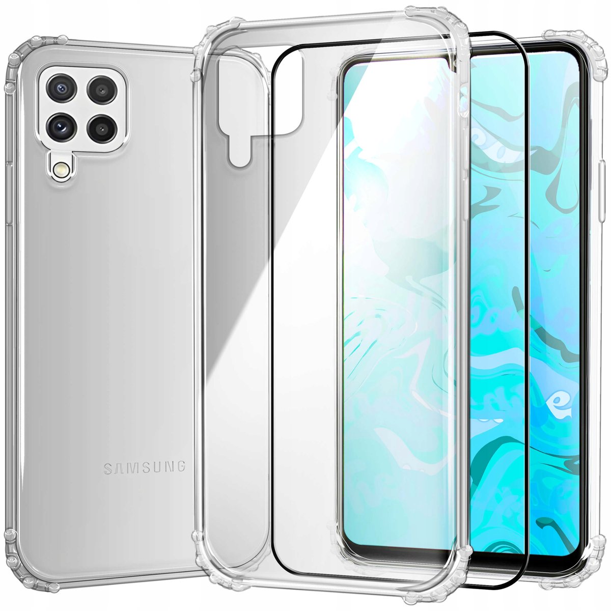 Etui Pancerne Do Oppo A17 | Case Silikon Gumowe Slim Shock Clear + Szkło
