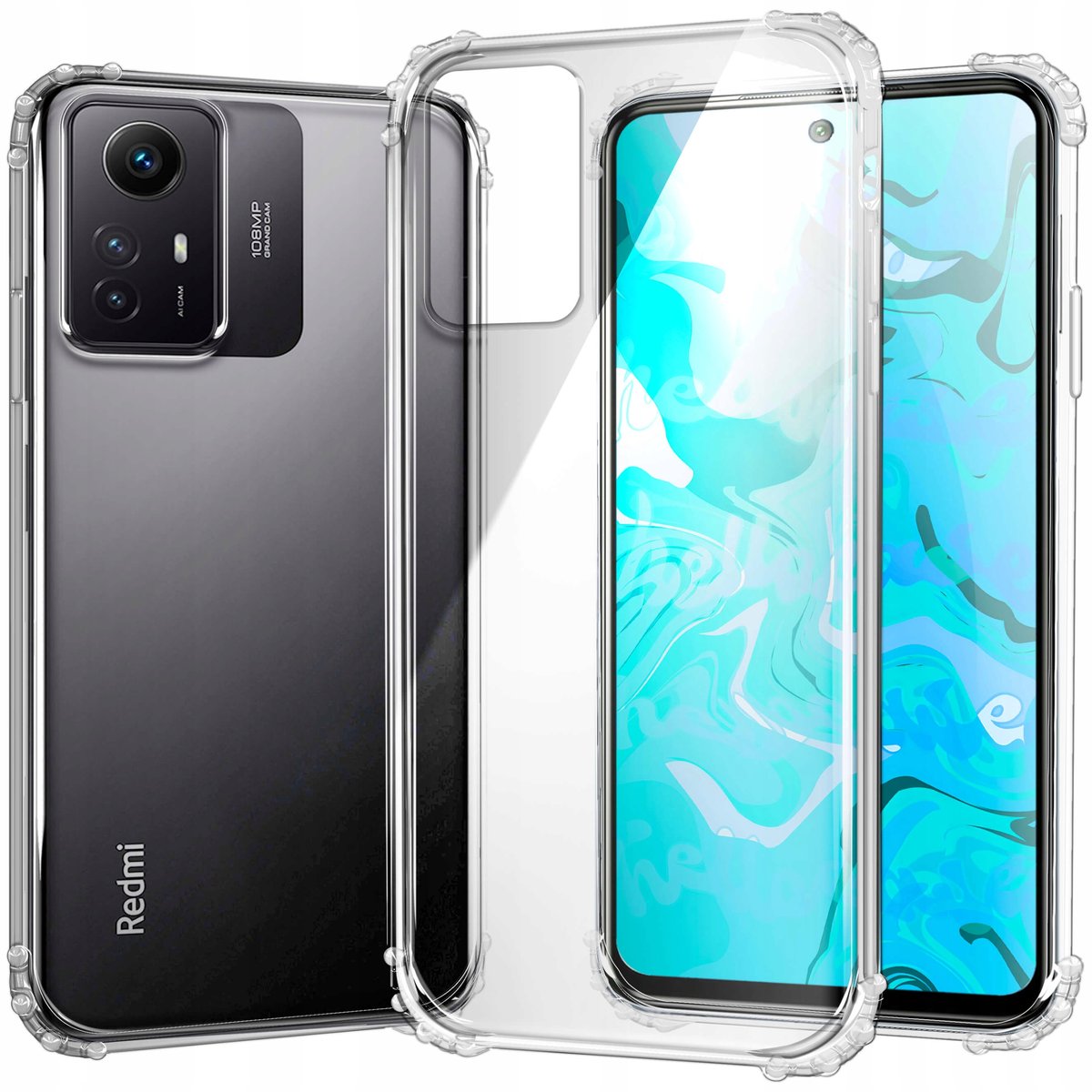 ETUI PANCERNE DO SAMSUNG GALAXY A32 5G | CASE SILIKON GUMOWE SLIM + SZKŁO