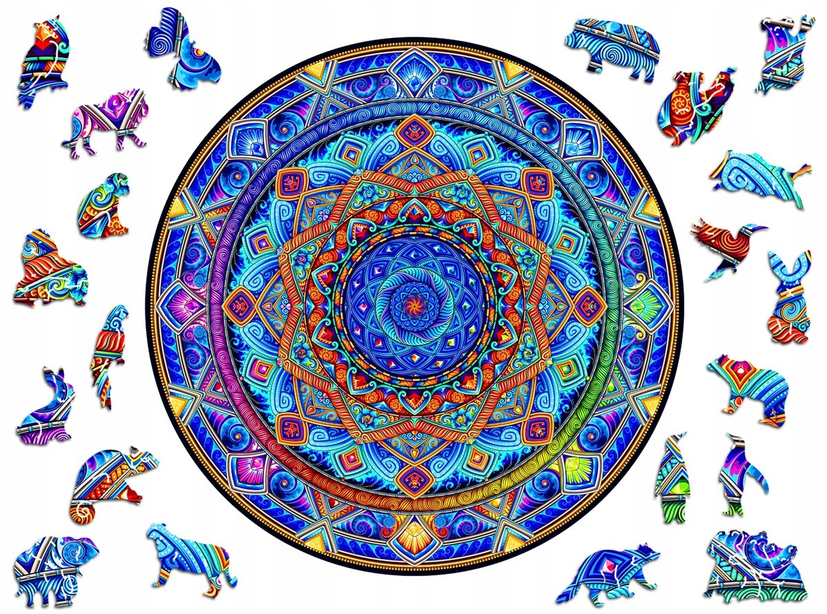 Puzzle Drewniane Premium 3D dla dorosłych Mandala Niezachwiany Spokój XXL Adawoo - idealne na prezent na Święta, Urodziny, Imieniny, Walentynki