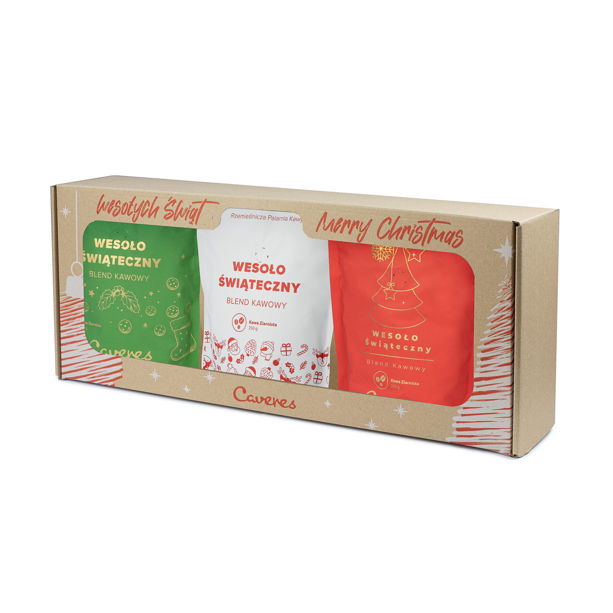 Zestaw Świąteczny Blend: Brazylia 50/50 - Kawa ziarnista 3x250g