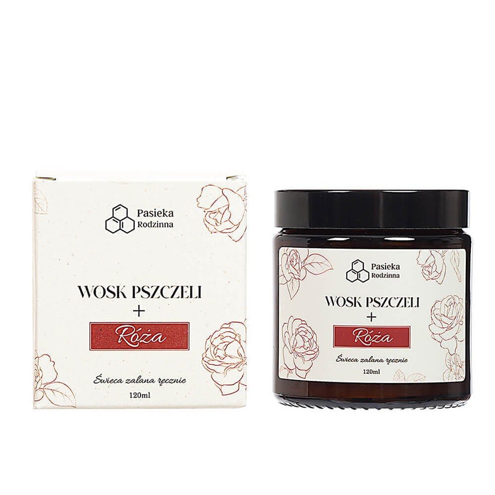 Świeca Zapachowa Z Wosku Pszczelego - Róża 120Ml