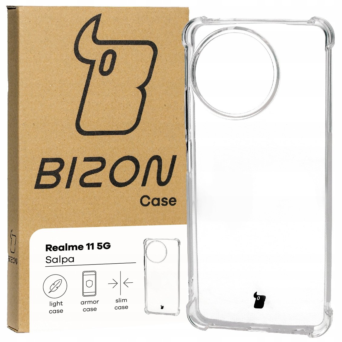 Etui Bizon Case Salpa Do Realme 11 5G, Przezroczyste