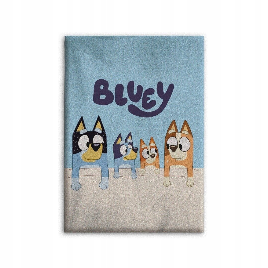 BLUEY PIESKI BLUE BINGO CHILI I BANDZI KOC KOCYK POLAROWY NARZUTA 100x140CM