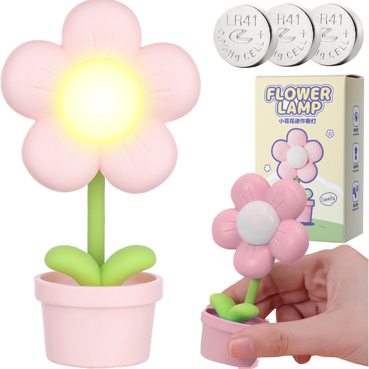 Lampka Biurkowa LED Heckermann 1288 Różowa Lampka Dziecięca