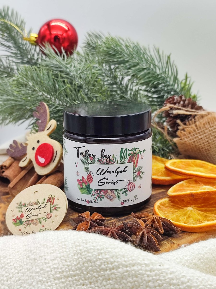 Świeca sojowa Wesołych Świąt prezent 120 ml