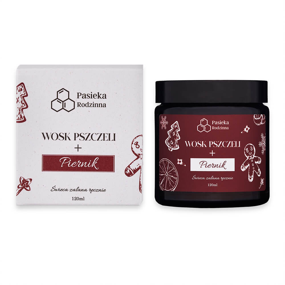 Świeca Zapachowa Z Wosku Pszczelego - Piernik 120Ml