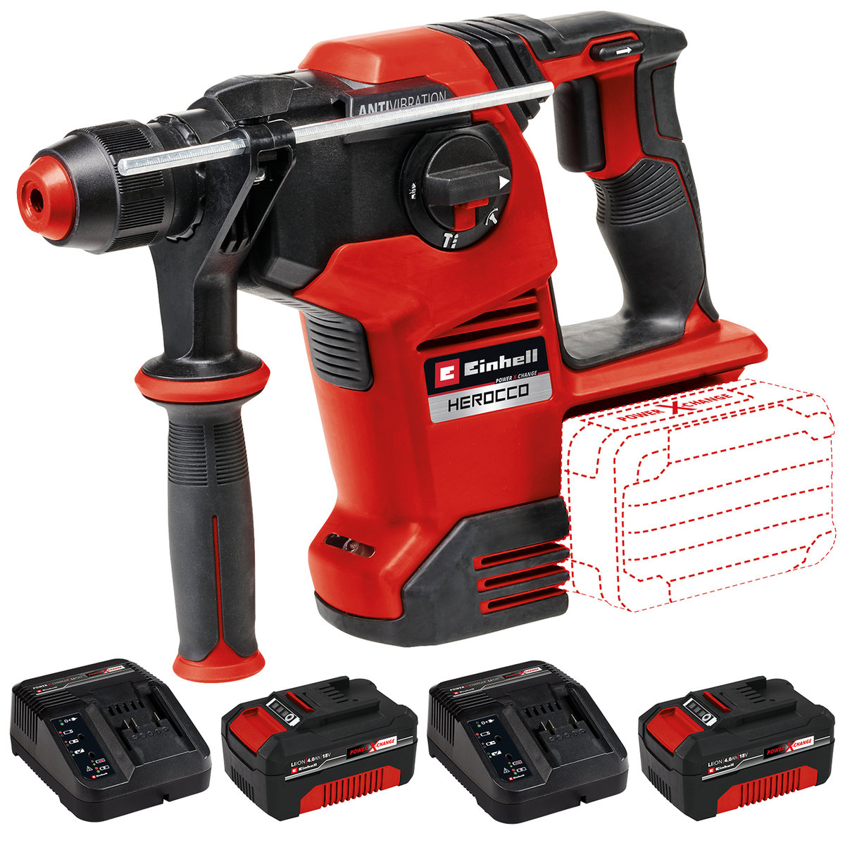 Einhell Młot Udarowy Herocco 36/28 (2×4 Ah Zs)