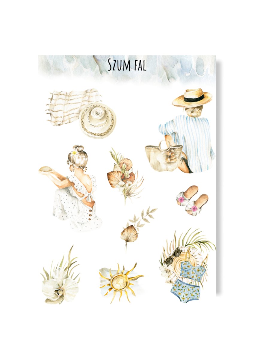 Naklejki boho morskie lato do bullet journala