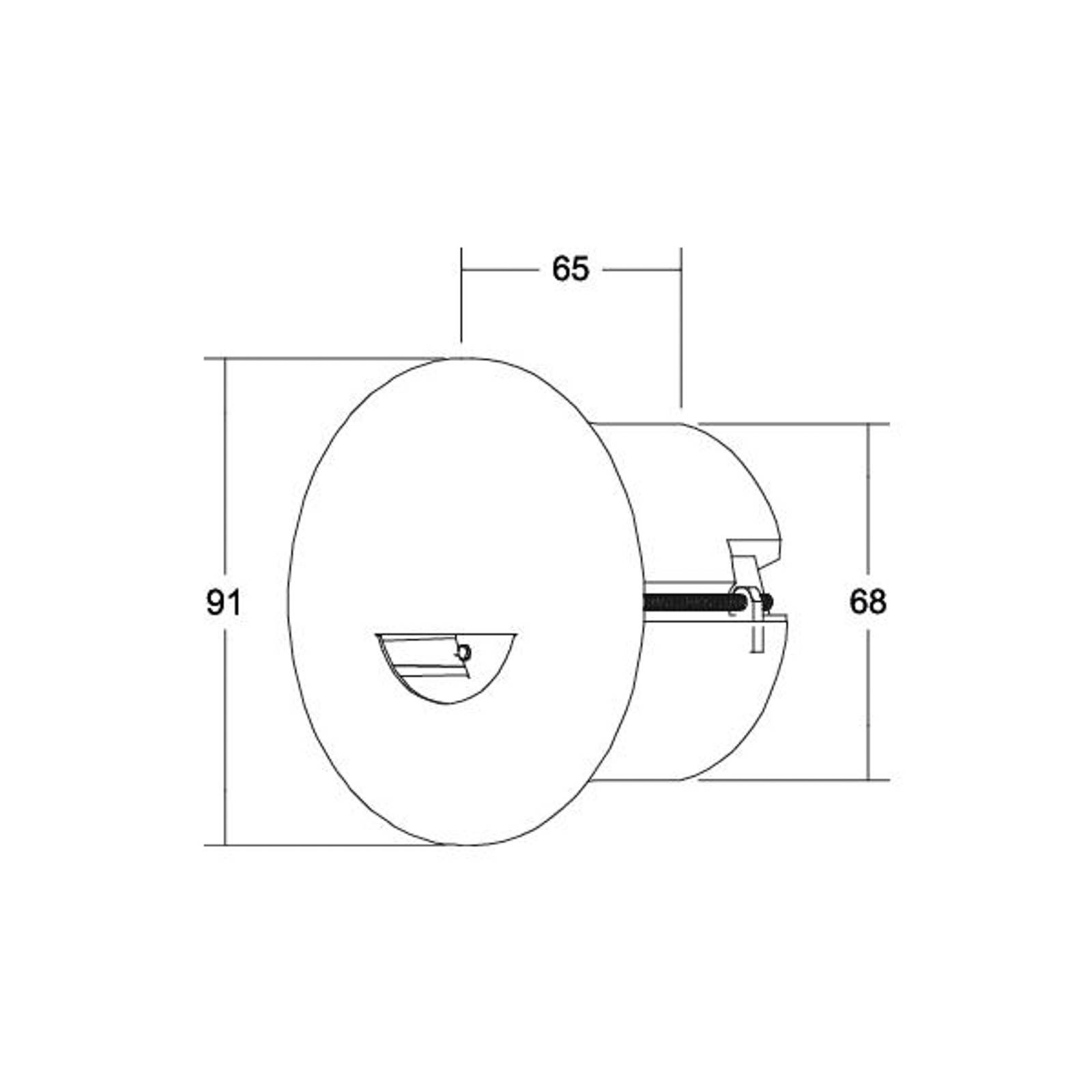 BRUMBERG Adapt wall spot wpuszczany LED czarny