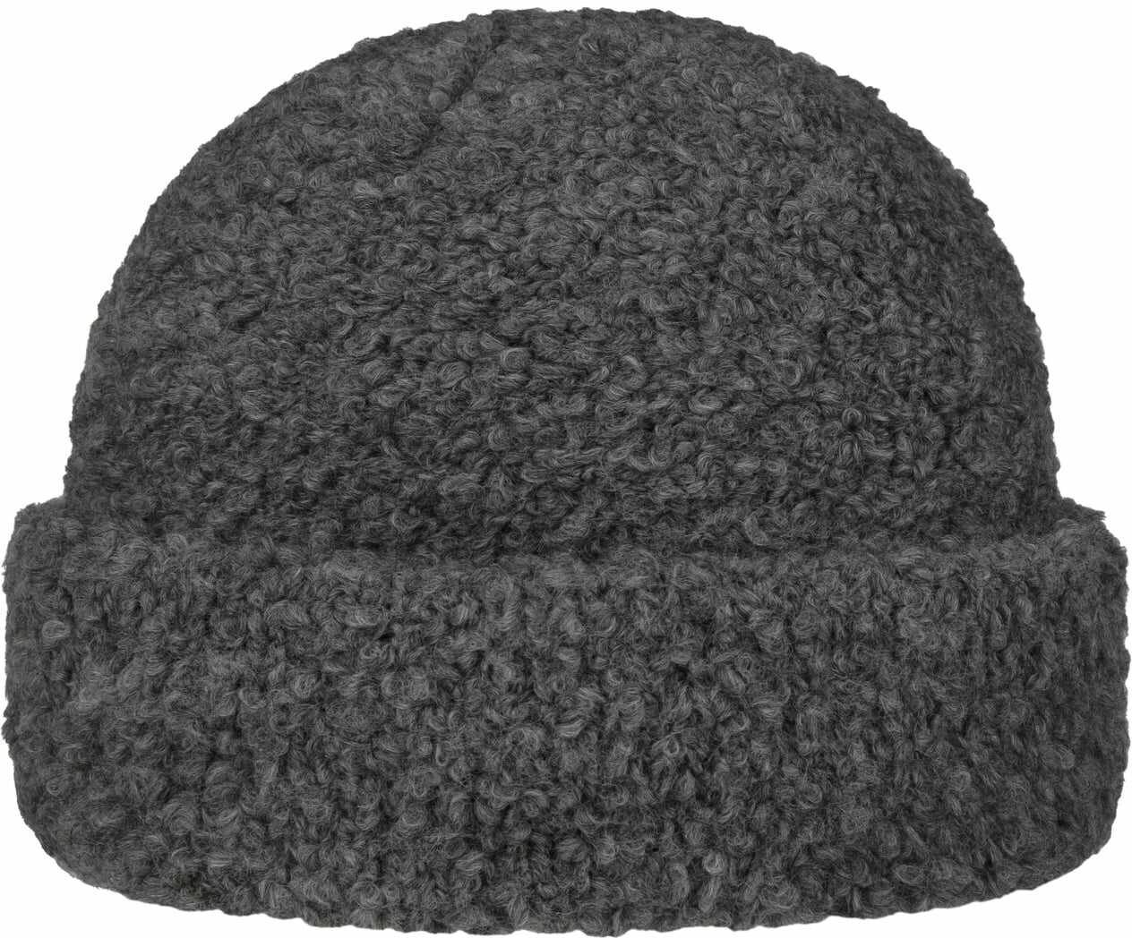 Czapka z Mankietem Uni Bouclé by Gebeana, szary, One Size