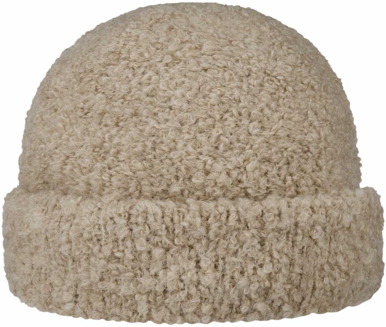 Czapka z Mankietem Uni Bouclé by Gebeana, jasnobeżowy, One Size