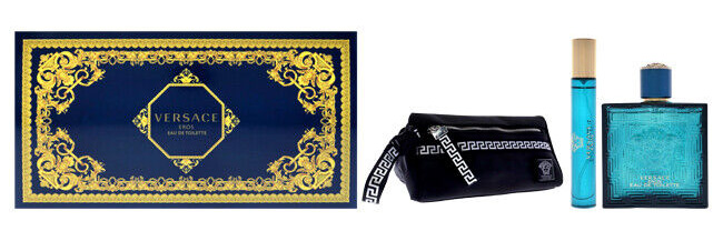 Zestaw Versace Eros for Men Woda Toaletowa 100 ml + Edt 10 ml + Torebka Kosmetyczna (8011003885183)