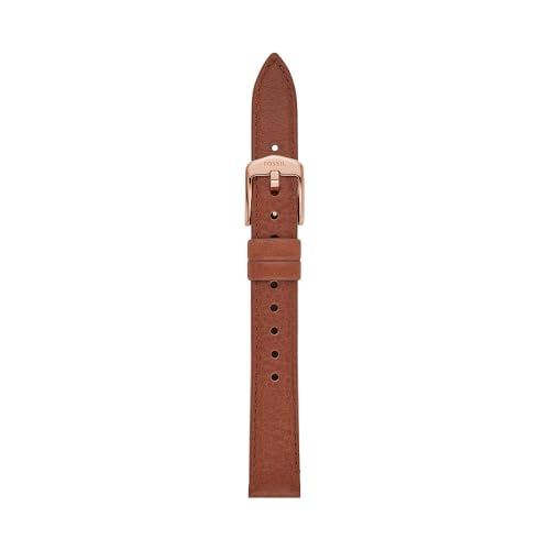 Fossil Pasek do zegarka damski 14 mm LiteHide skóra brązowa, S141213, brązowy, 14 mm, Casual