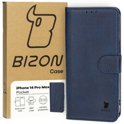 Bizon Etui Case Pocket do Apple iPhone 14 Pro Max, granatowe