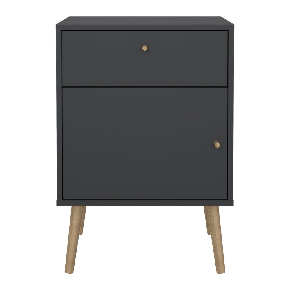 Antracytowa szafka nocna Bodo – Tvilum