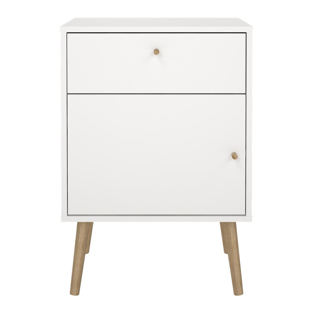 Biała szafka nocna Bodo – Tvilum