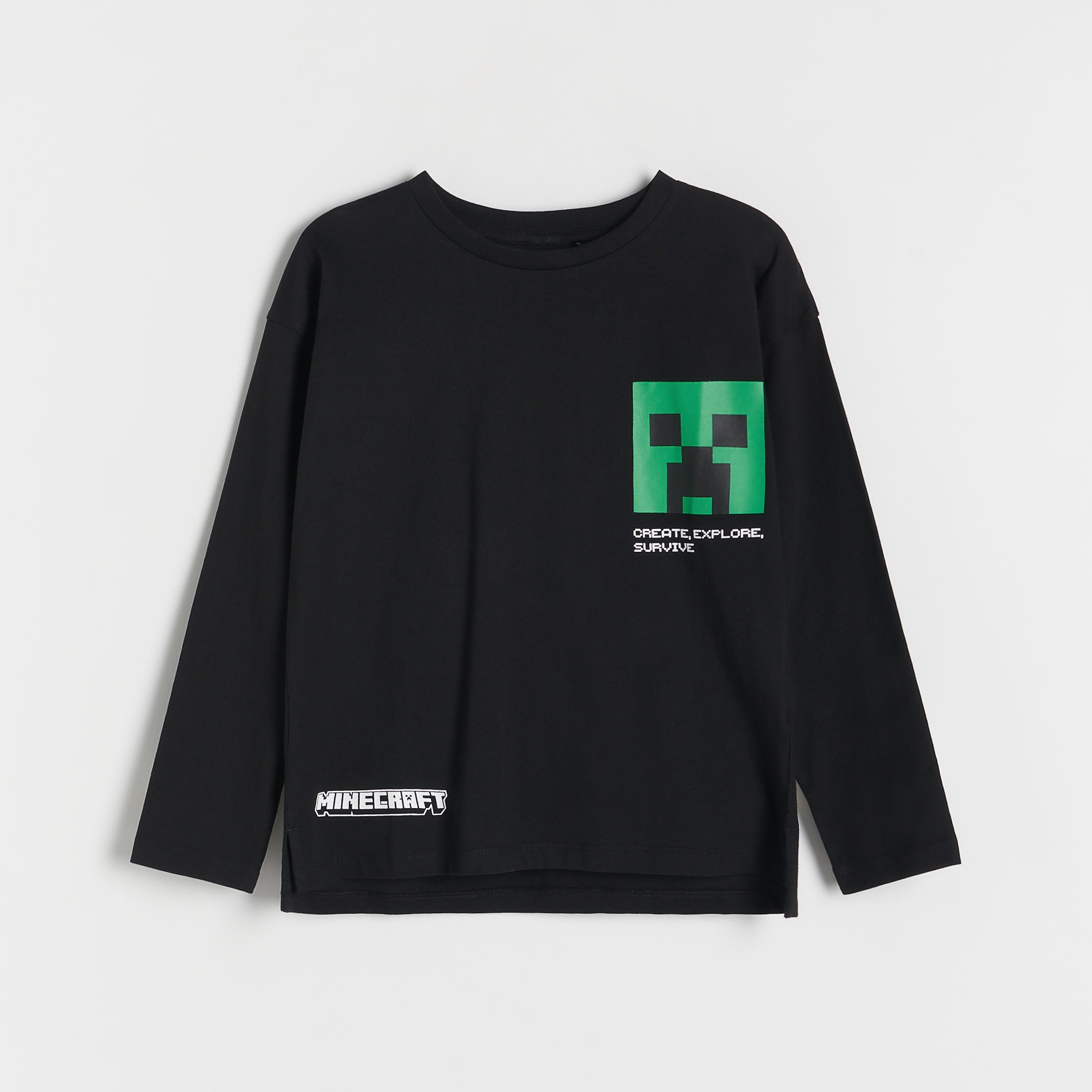 Reserved - Longsleeve oversize Minecraft - Czarny