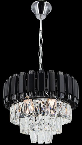 Bilbao lampa wisząca 4xE27 chrom/czarna 6234/4 BL 8C