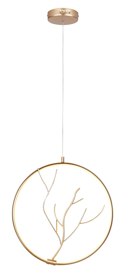 Złota lampa wisząca w stylu glamour - T011 - Aurelo