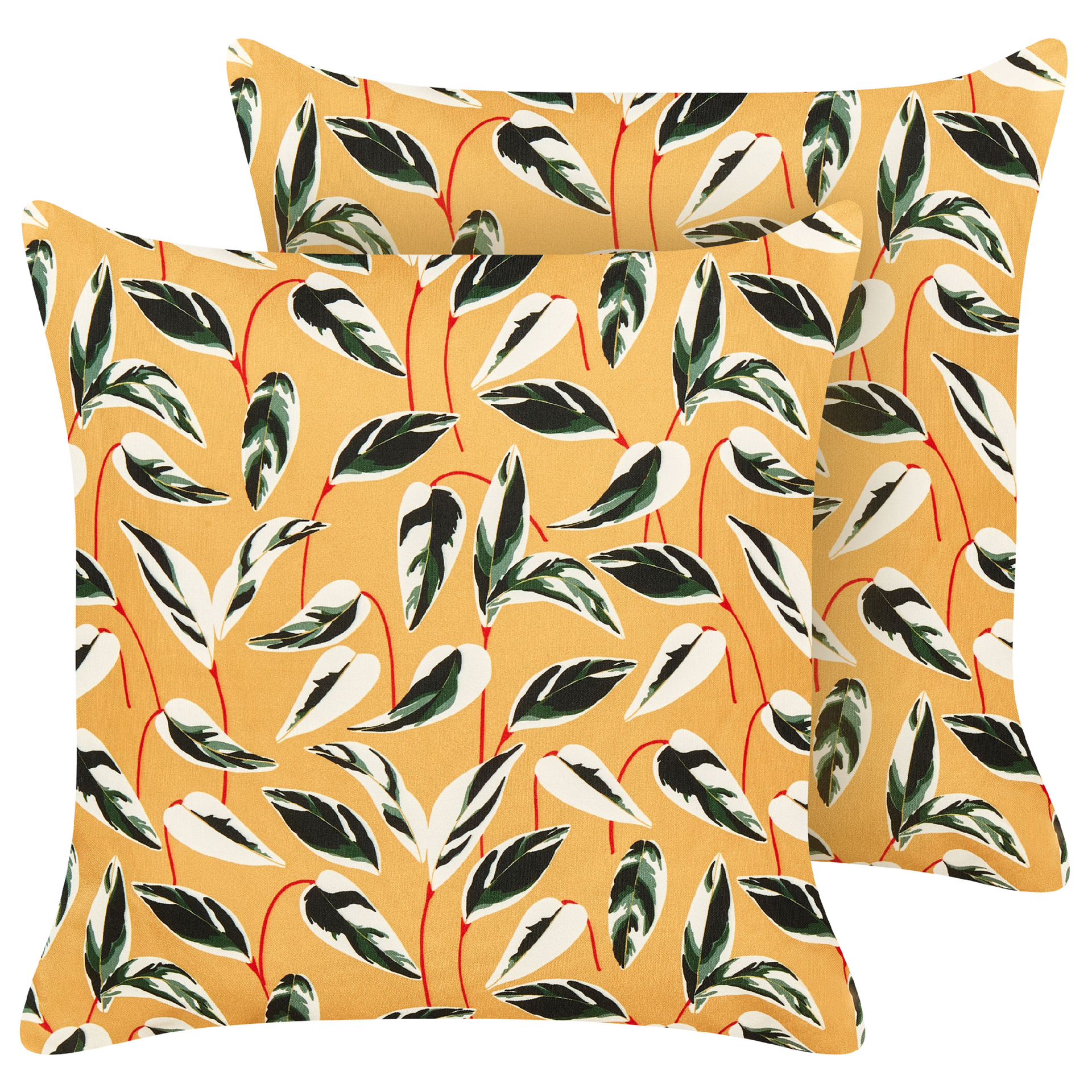 2 poduszki ogrodowe w liście 45 x 45 cm wielokolorowe TAGGIA
